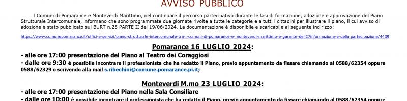 PIANO STRUTTURALE INTERCOMUNALE ADOTTATO - PRESENTAZIONE