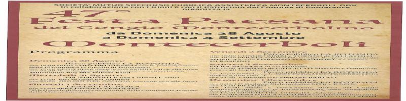 FESTA PAESANA MONTECERBOLI  28 AGOSTO - 4 SETTEMBRE 2022