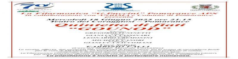 CONCERTO "QUINTETTO DI FIATI *GOUNOD* - TEATRO DEI CORAGGIOSI, 18 GIUGNO ORE 21.15