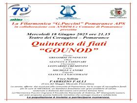 CONCERTO "QUINTETTO DI FIATI *GOUNOD* - TEATRO DEI CORAGGIOSI, 18 GIUGNO ORE 21.15