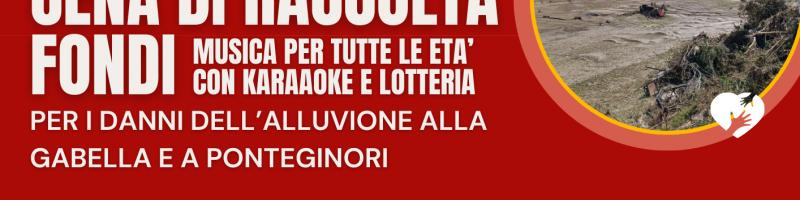 CENA DI RACCOLTA FONDI PER I DANNI DELL'ALLUVIONE - 19 DICEMBRE 2024