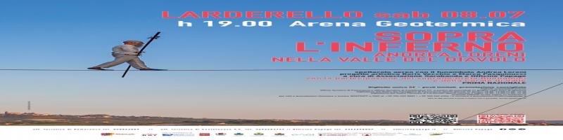 SOPRA L'INFERNO, SPETTACOLO AEREO DEL FUNAMBOLO ANDREA LORENI